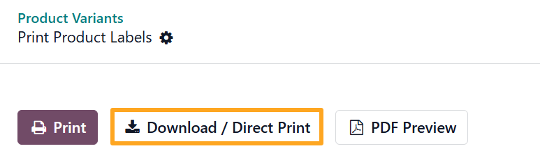 Odoo 19.0 Product Label Builder Start Download Direct Print